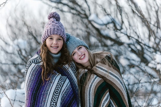 2 Personen in Winterkleidung